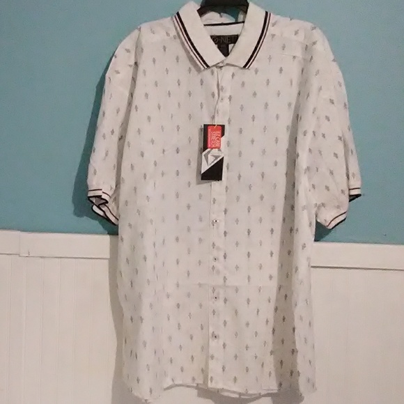 SALE NWT Mens G-Net Button Down Shirt. Size 4XL - Picture 1 of 7